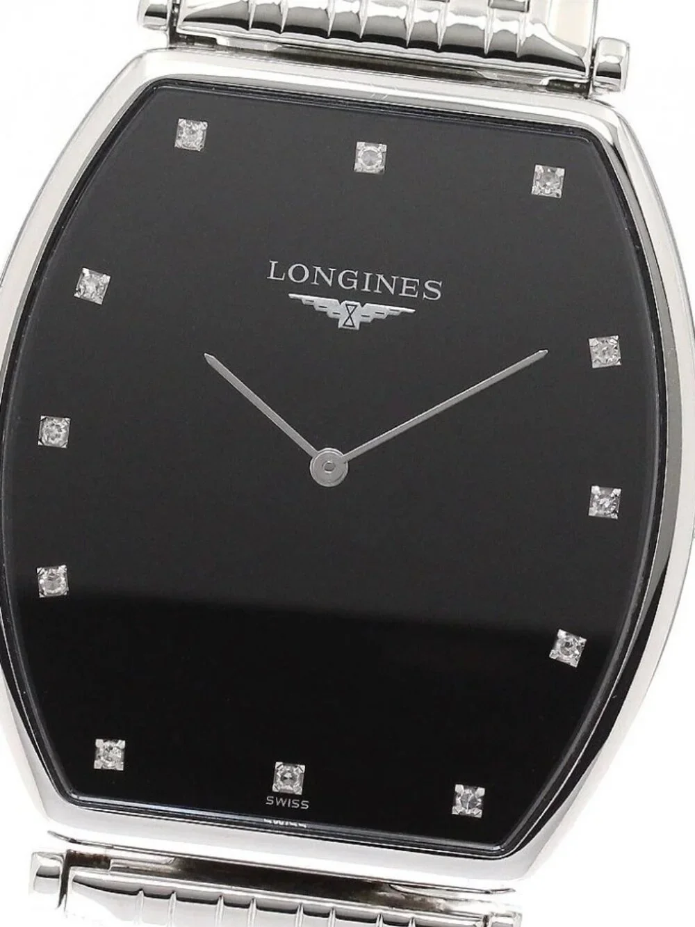 LONGINES Grand classic L4.786.4 12P diamond black Dial Quartz Men's Watch